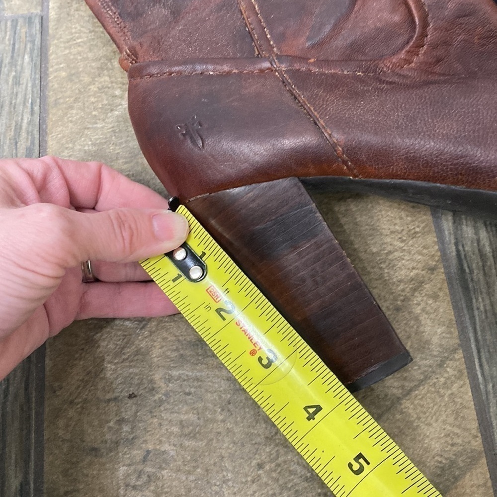 Frye Mimi scrunch boot all leather brown size 6.5 M. - Picture 9 of 16